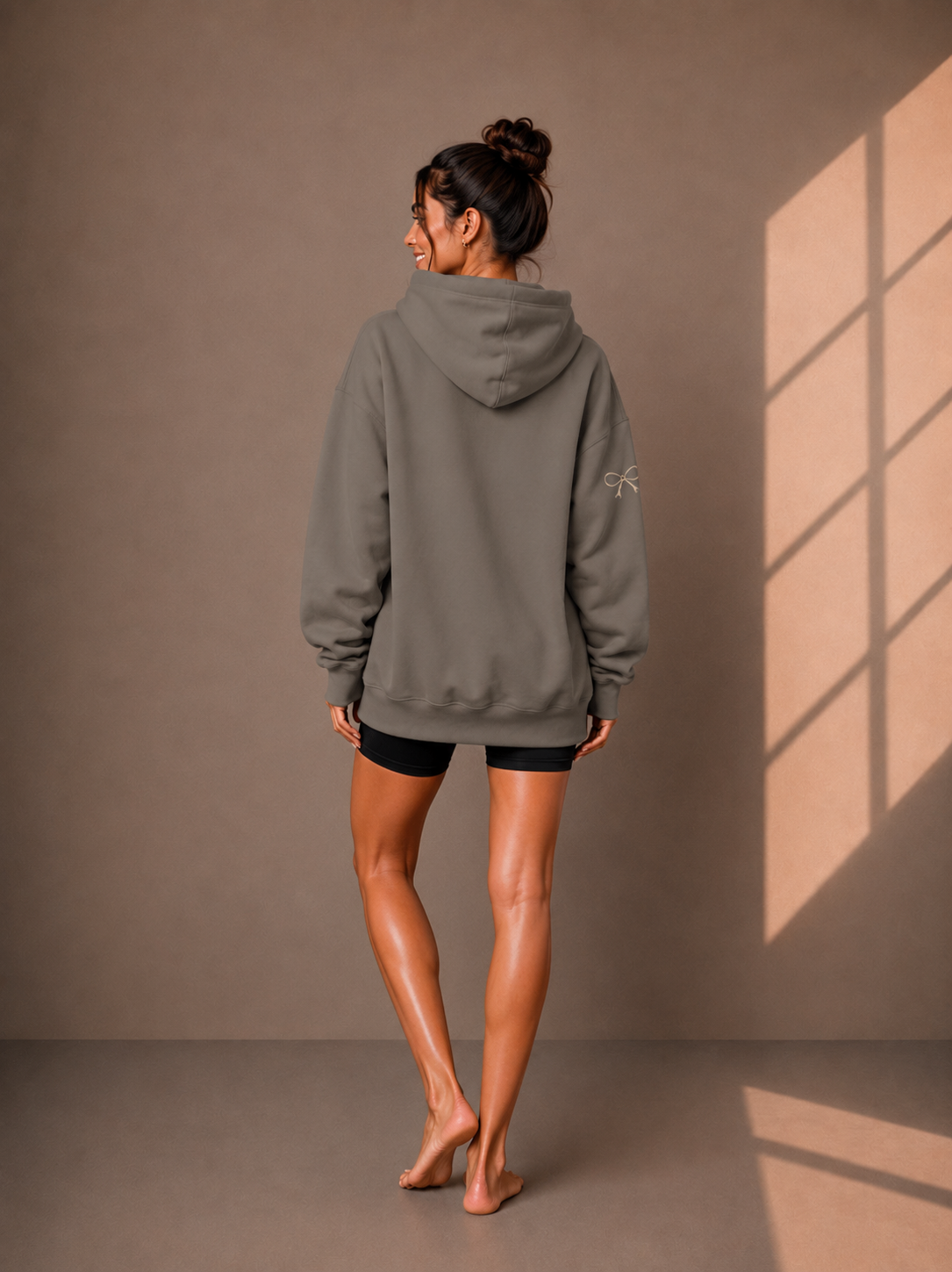 Elleshee Bow Oversized Heavyweight Hoodie