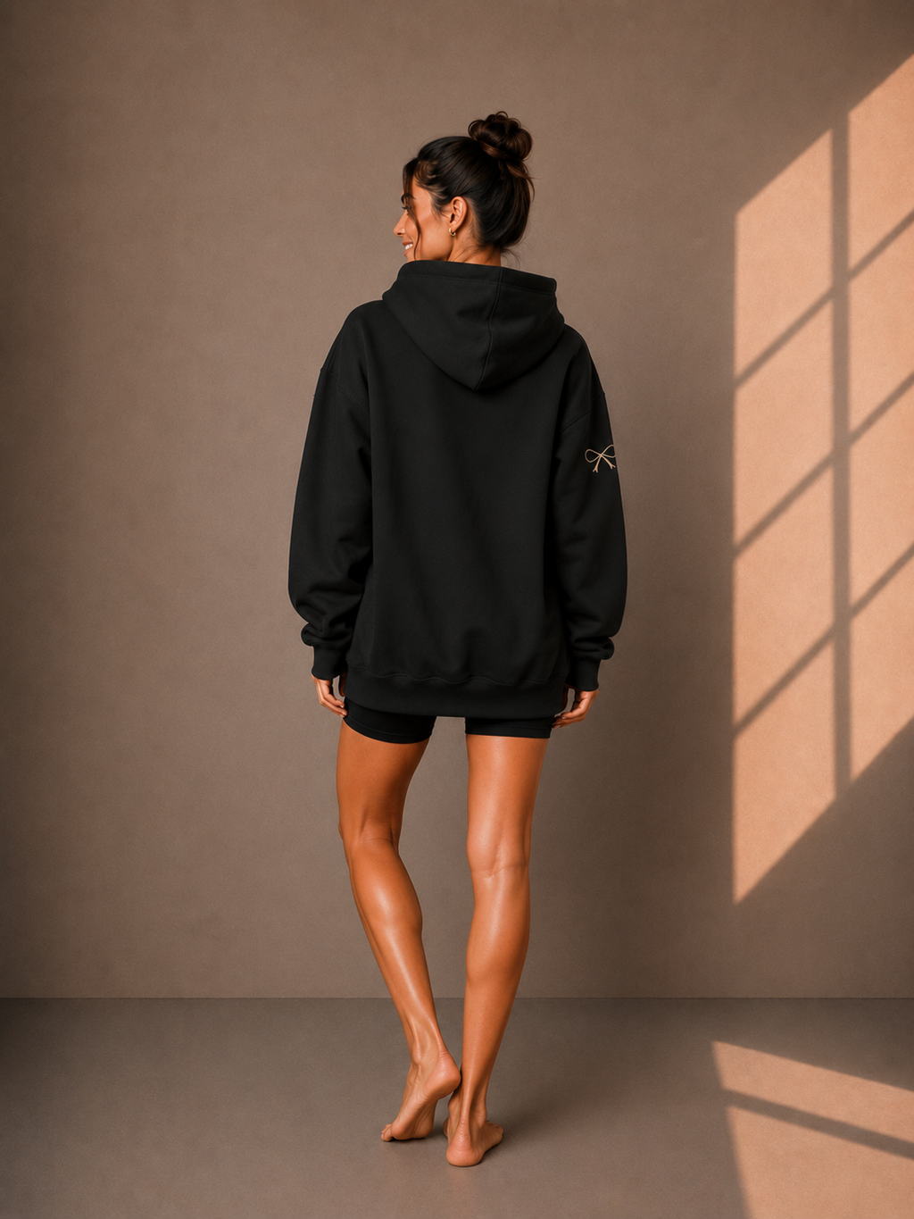 Elleshee Bow Oversized Heavyweight Hoodie