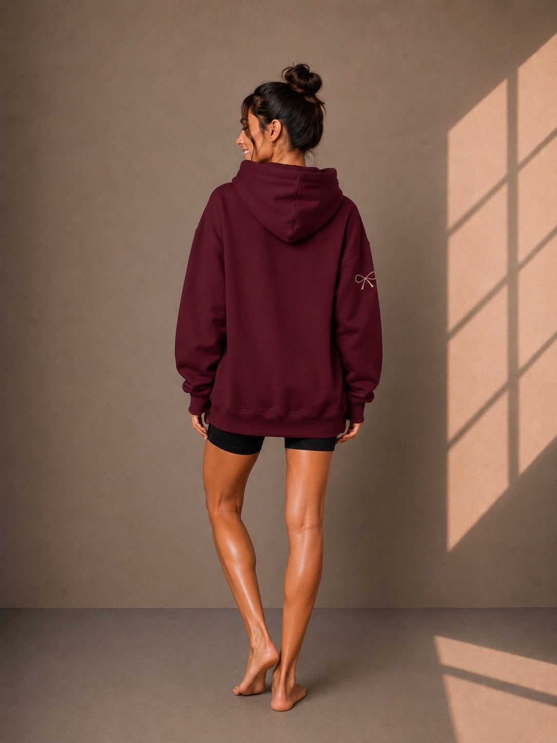 Elleshee Bow Oversized Heavyweight Hoodie