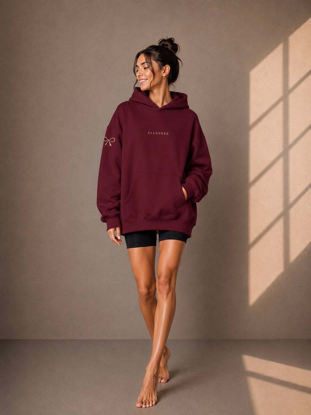 Elleshee Bow Oversized Heavyweight Hoodie